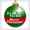 It's OK Wish Me A Merry Christmas button